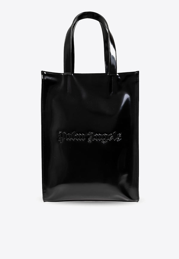 Palm Angels Shiny Classic Logo Tote Bag Black PWNA064F24FAB001_1000