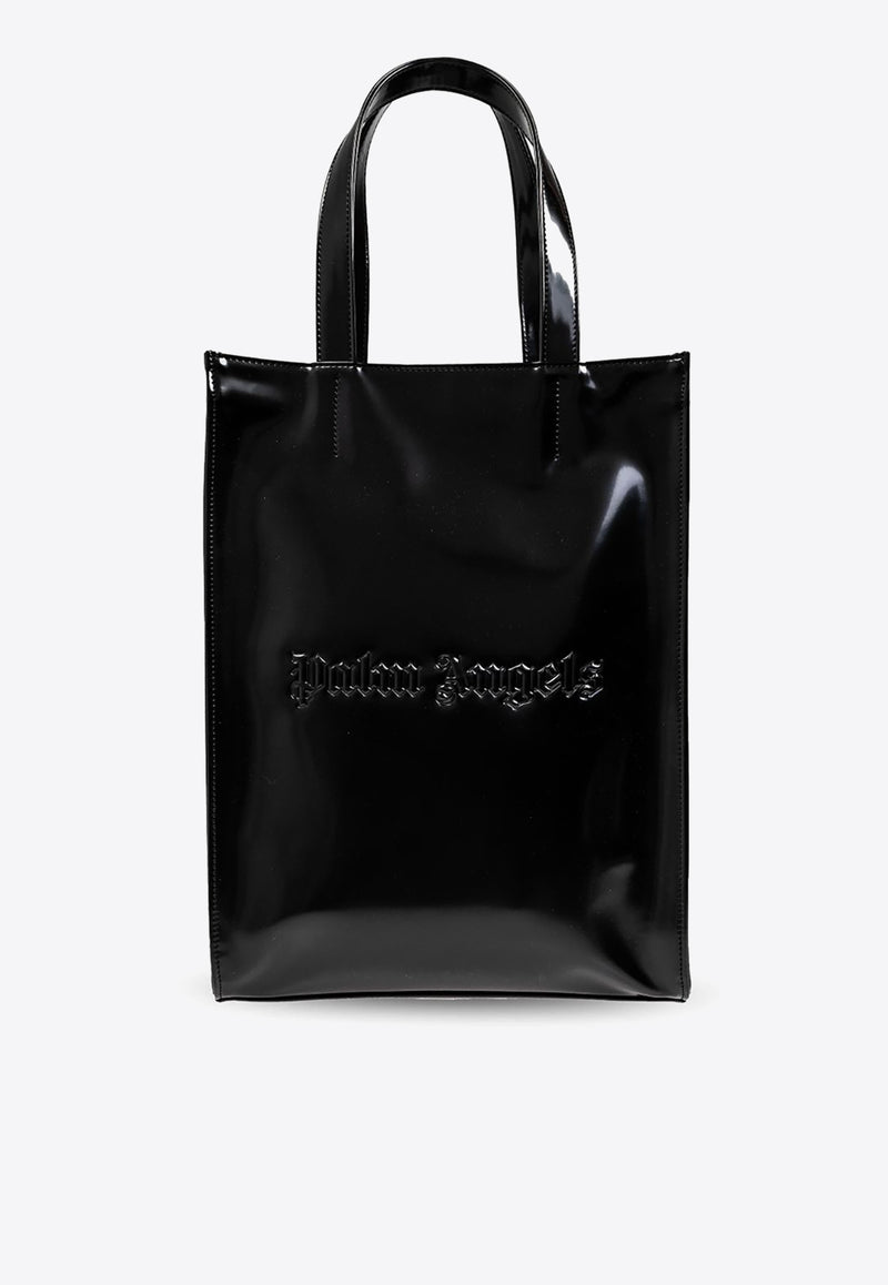 Palm Angels Shiny Classic Logo Tote Bag Black PWNA064F24FAB001_1000