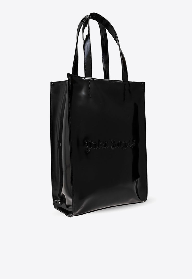 Palm Angels Shiny Classic Logo Tote Bag Black PWNA064F24FAB001_1000