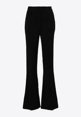 Elisabetta Franchi Logo Rivet Tailored Flared Pants Black PA03046E2_110