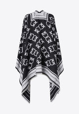 PINKO Monogram Jacquard Poncho Black 101557A23A_ZCB