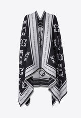 PINKO Monogram Jacquard Poncho Black 101557A23A_ZCB