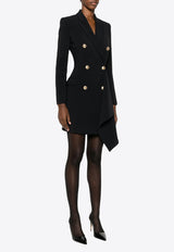 Elisabetta Franchi Double-Breasted Mini Blazer Dress Black AB61446E2_110