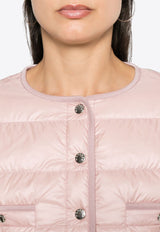 Moncler Padded Button-Up Wool Cardigan Pink J20939B00025M1131_51A