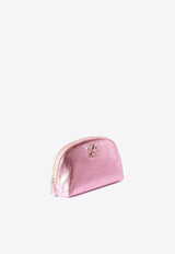 Off-White Arcade Metallic Leather Vanity Pouch Pink OWNS029F24LEA002_3B00