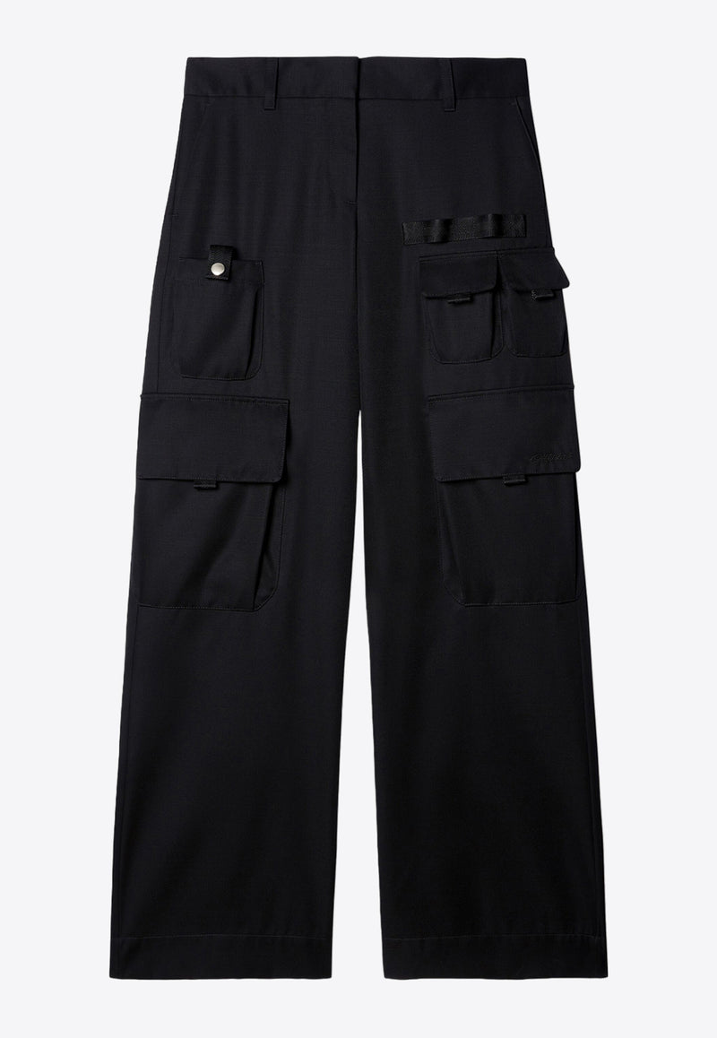 Off-White Toybox Wide-Leg Cargo Pants Black OWCF017F24FAB001_1010