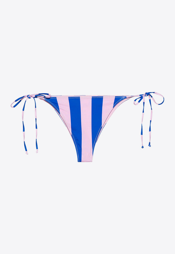 MC2 Saint Barth Leah Striped Bikini Bottoms Blue MRL0001_04428F