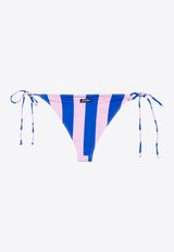 MC2 Saint Barth Leah Striped Bikini Bottoms Blue MRL0001_04428F