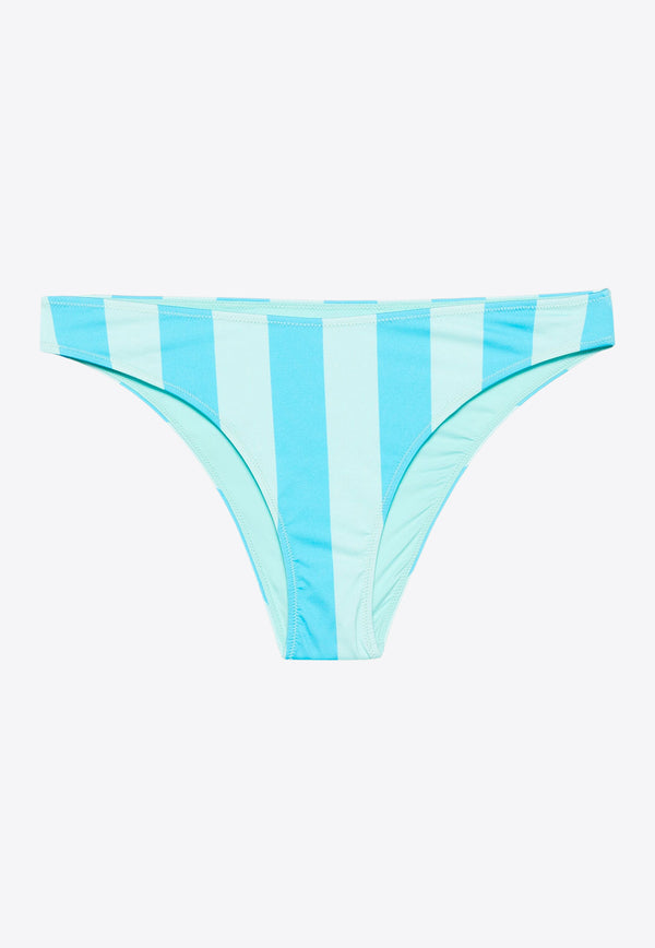 MC2 Saint Barth Lido Striped Bikini Bottoms Turquoise LID0001_00789F