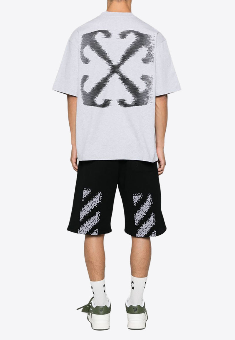 Off-White Pixel Diag Skate Sweat Shorts Black OMCI013F24FLE004_1001