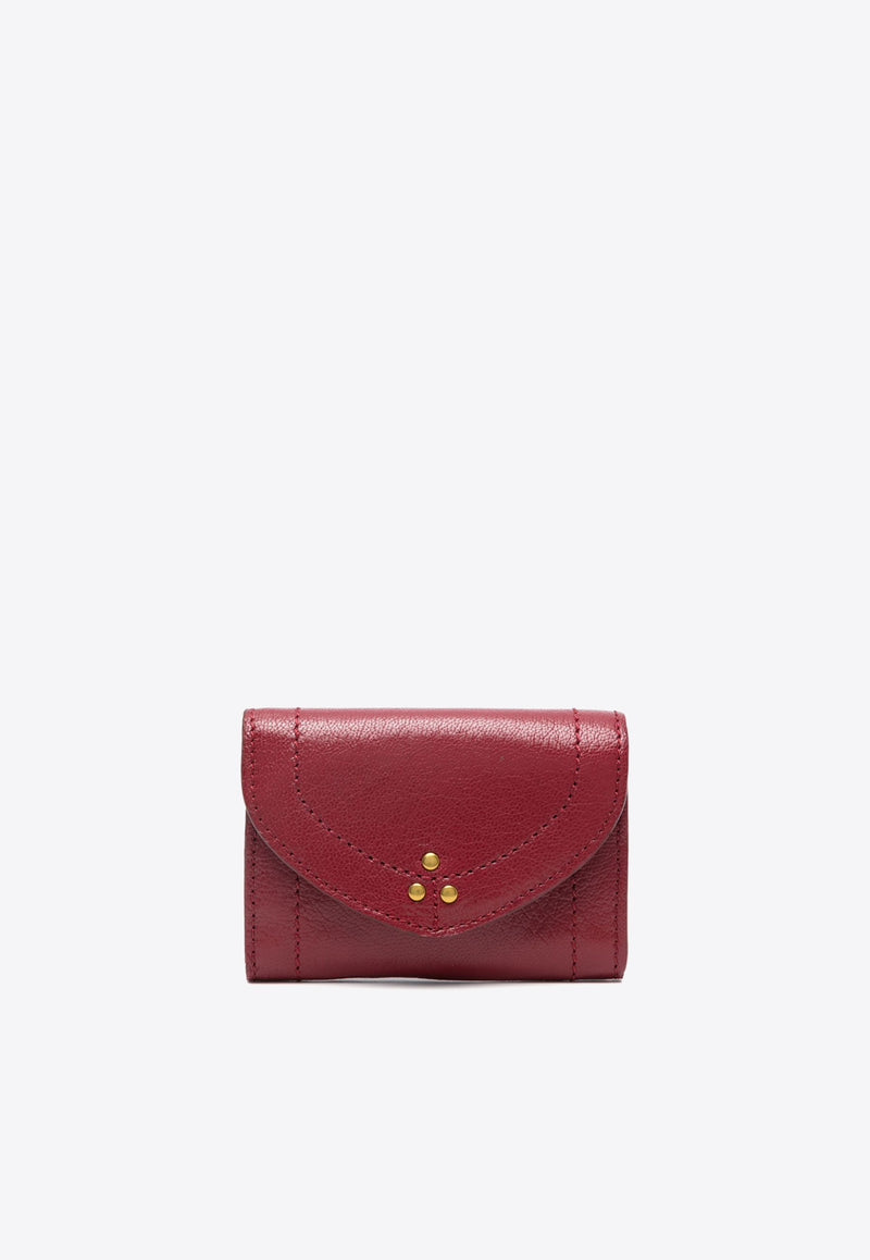 Jérôme Dreyfuss Helmut PM Leather Cardholder Red 44HELMPMCH_Ruby