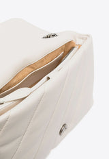 PINKO Large Love Puff Leather Shoulder Bag White 100037A0F2_Z14O