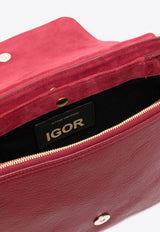 Jérôme Dreyfuss Igor Grained Leather Crossbody Bag Red 44IGORCH_Ruby