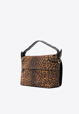 Jérôme Dreyfuss Large Pepito Leopard Print Shoulder Bag Brown 44PEPLCR_Léo Chamois