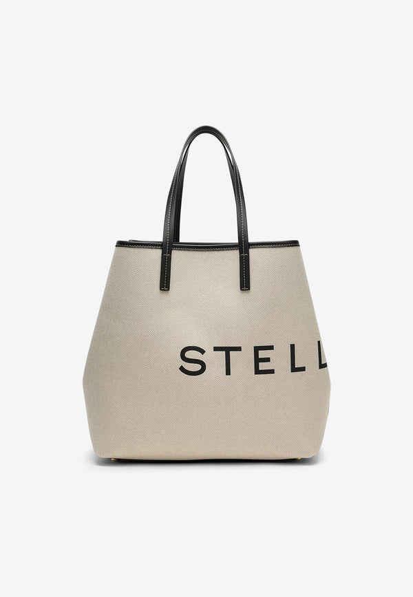 Stella McCartney Logo Print Canvas Tote Bag Natural 7B0048WP0221/O_STELL-9043