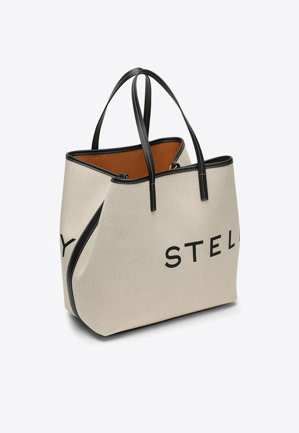 Stella McCartney Logo Print Canvas Tote Bag Natural 7B0048WP0221/O_STELL-9043