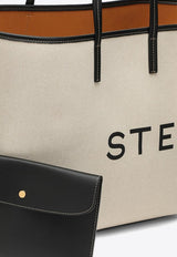 Stella McCartney Logo Print Canvas Tote Bag Cream 7B0048WP0221/P_STELL-9043