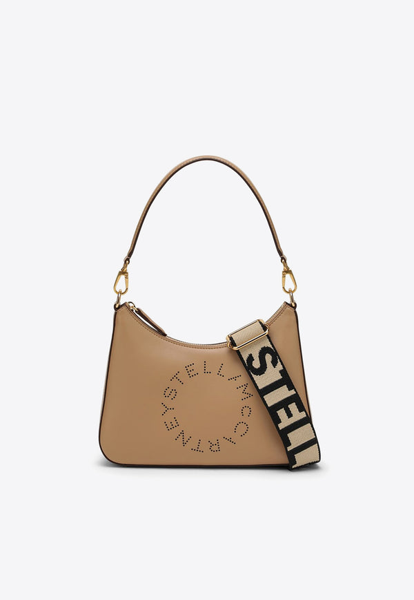 Stella McCartney Small Logo Shoulder Bag in Faux Leather Beige 7B0062W8542/O_STELL-2600