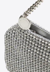 Stella McCartney Falabella Crystal Mesh Logo-Charm Crossbody Bag Silver 7B0101WP0413/P_STELL-8101