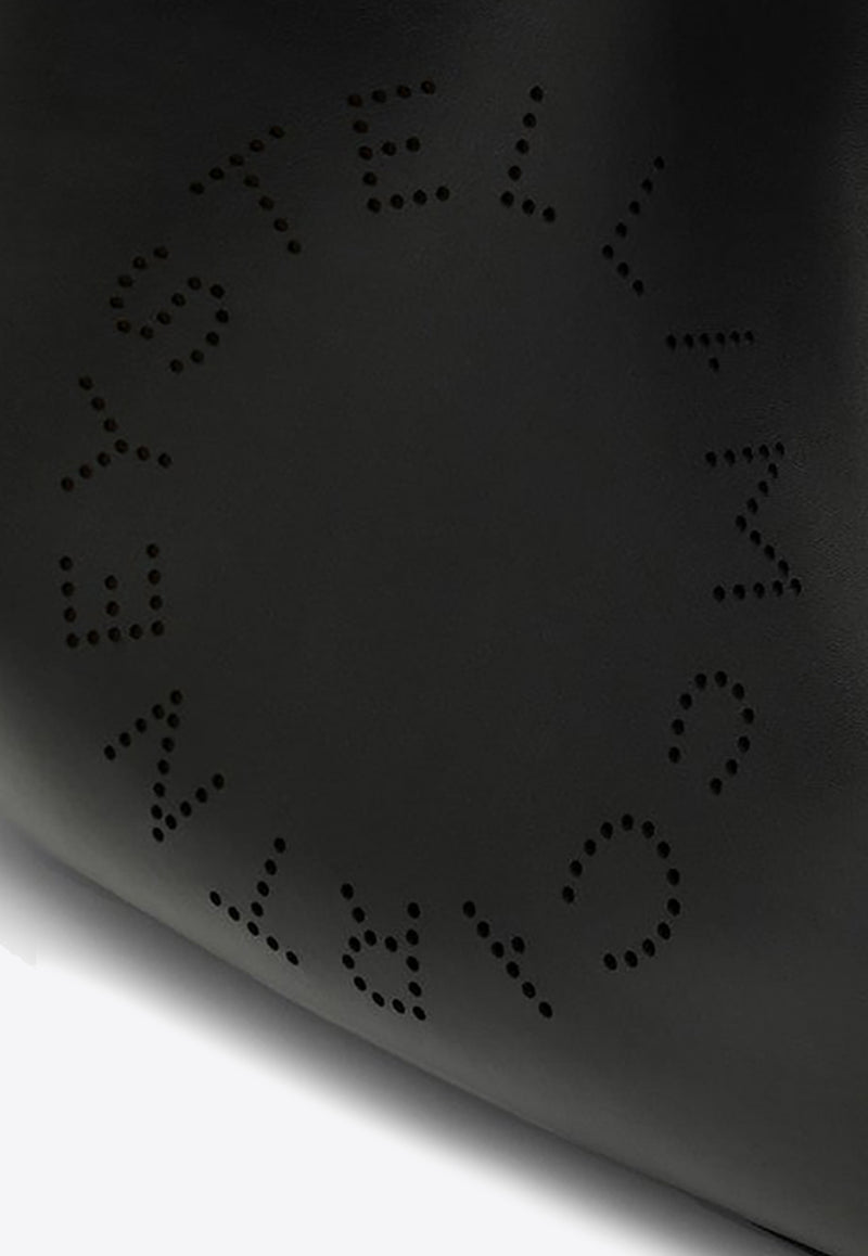 Stella McCartney Perforated Logo Slouchy Tote Bag Black 7B0102W8542/P_STELL-1000
