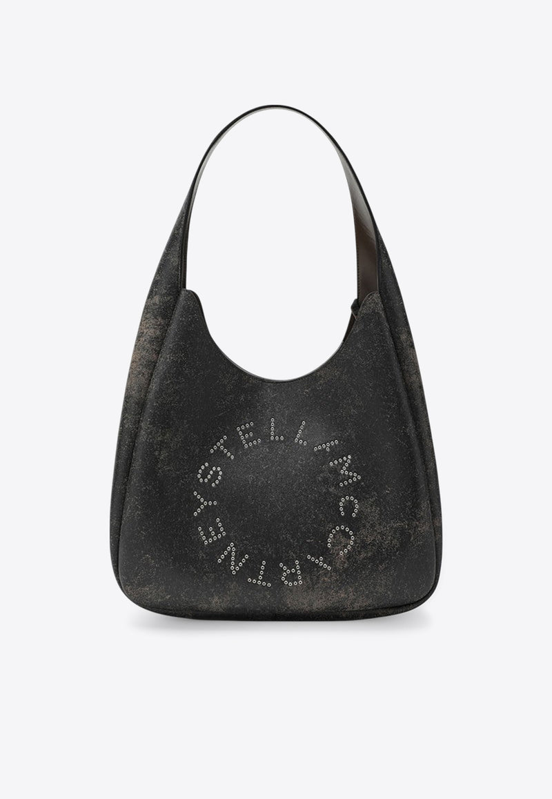 Stella McCartney Large Logo Slouchy Aged Hobo Bag Brown 7B0102WP0591/R_STELL-2801