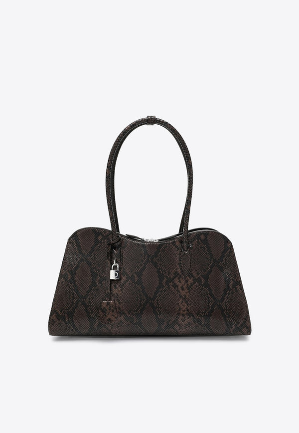 Stella McCartney Ryder Snake Print Shoulder Bag Brown 7B0176WP0630/R_STELL-2035