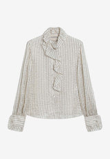 Valentino Silk Blend Shirt with Ruffles 7B0AB7Y69SU/R_VALE-BX2