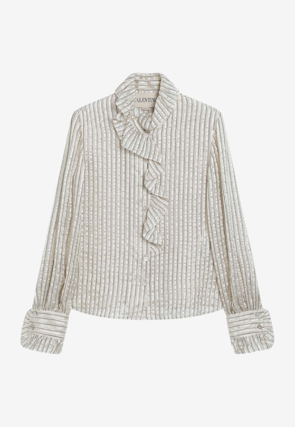 Valentino Silk Blend Shirt with Ruffles 7B0AB7Y69SU/R_VALE-BX2
