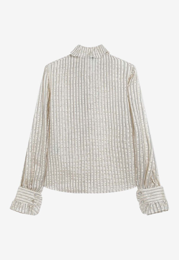 Valentino Silk Blend Shirt with Ruffles 7B0AB7Y69SU/R_VALE-BX2