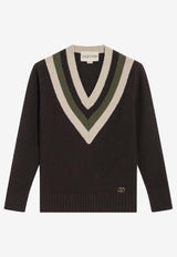 Valentino Cashmere and Wool Knitted Sweater 7B0KC69L9SW/R_VALE-BET