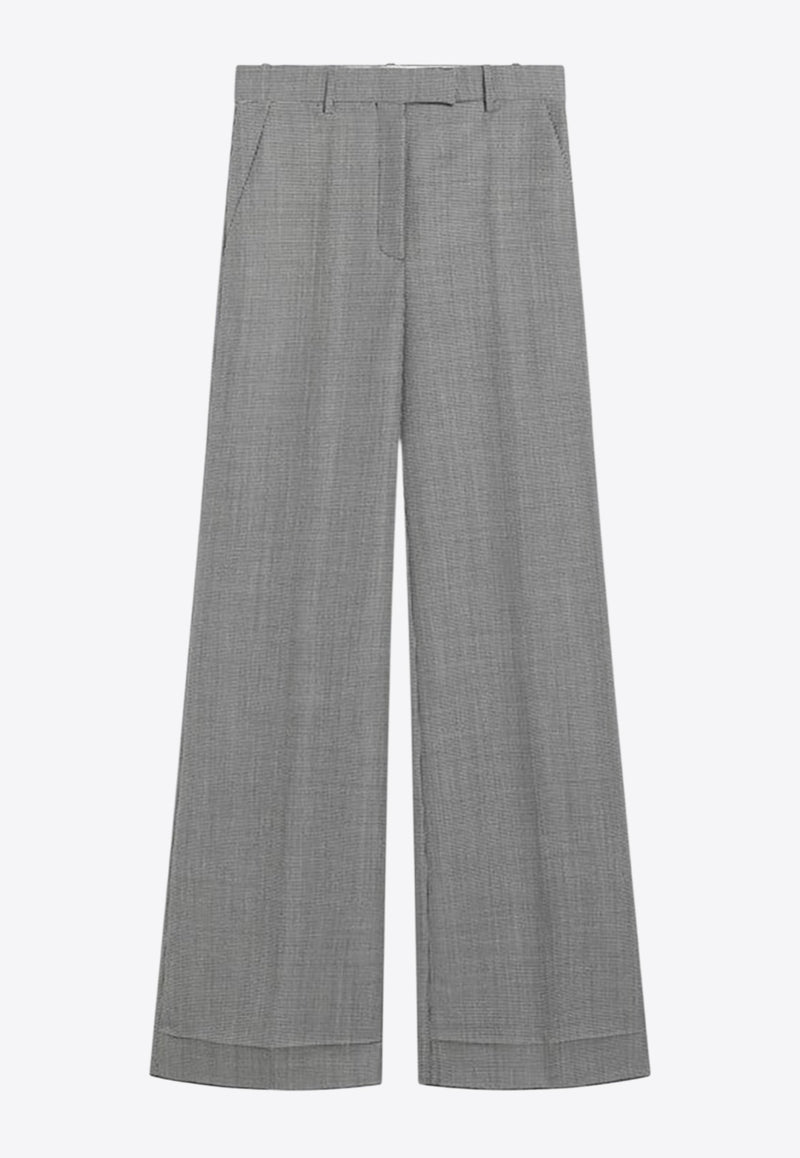 Valentino Vichy-Check Wool-Blend Pants Gray 7B0RB6S09Q1/R_VALE-0AN
