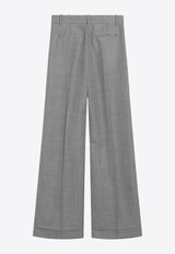 Valentino Vichy-Check Wool-Blend Pants Gray 7B0RB6S09Q1/R_VALE-0AN