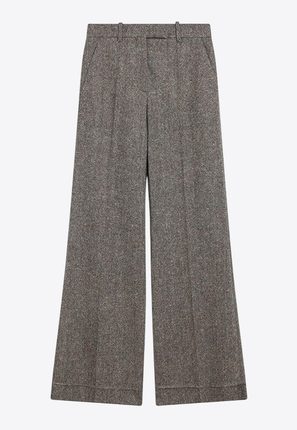 Valentino Patterned Wool Pants Gray 7B0RB6S09US/R_VALE-N48