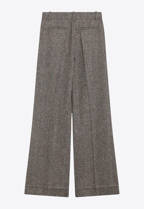 Valentino Patterned Wool Pants Gray 7B0RB6S09US/R_VALE-N48