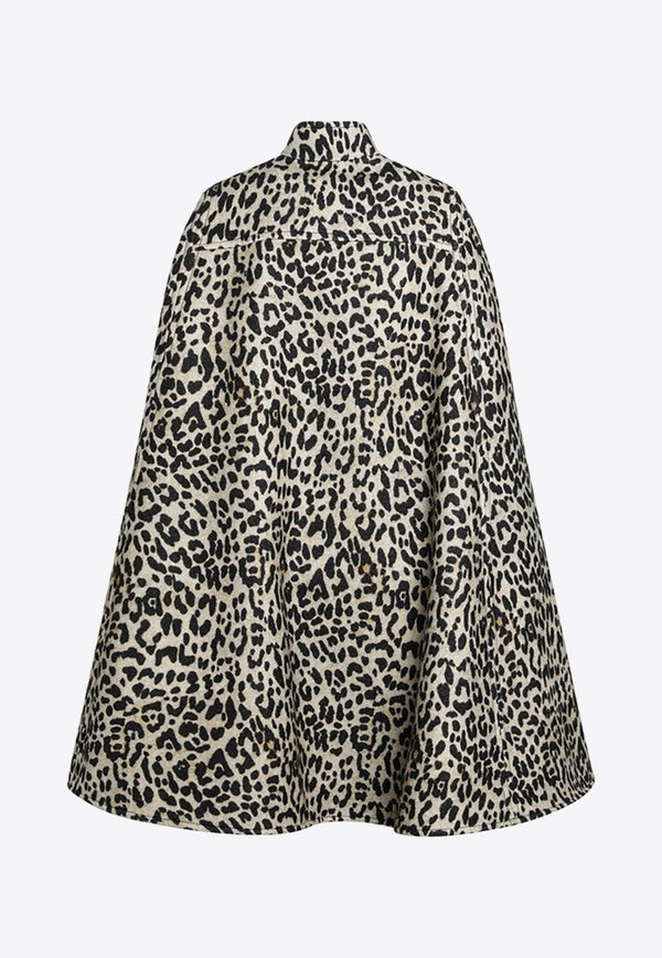 Valentino Animal-Print Wool Cape Multicolor 7B3CG4Q09G7/R_VALE-AN2