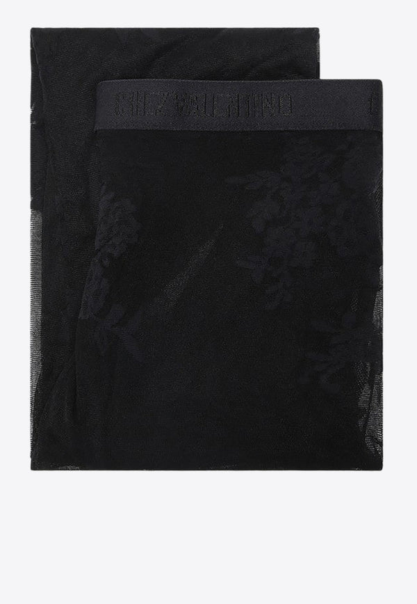 Valentino Essential Lace Tights 7B3KI04Y9LV/R_VALE-0NO Black