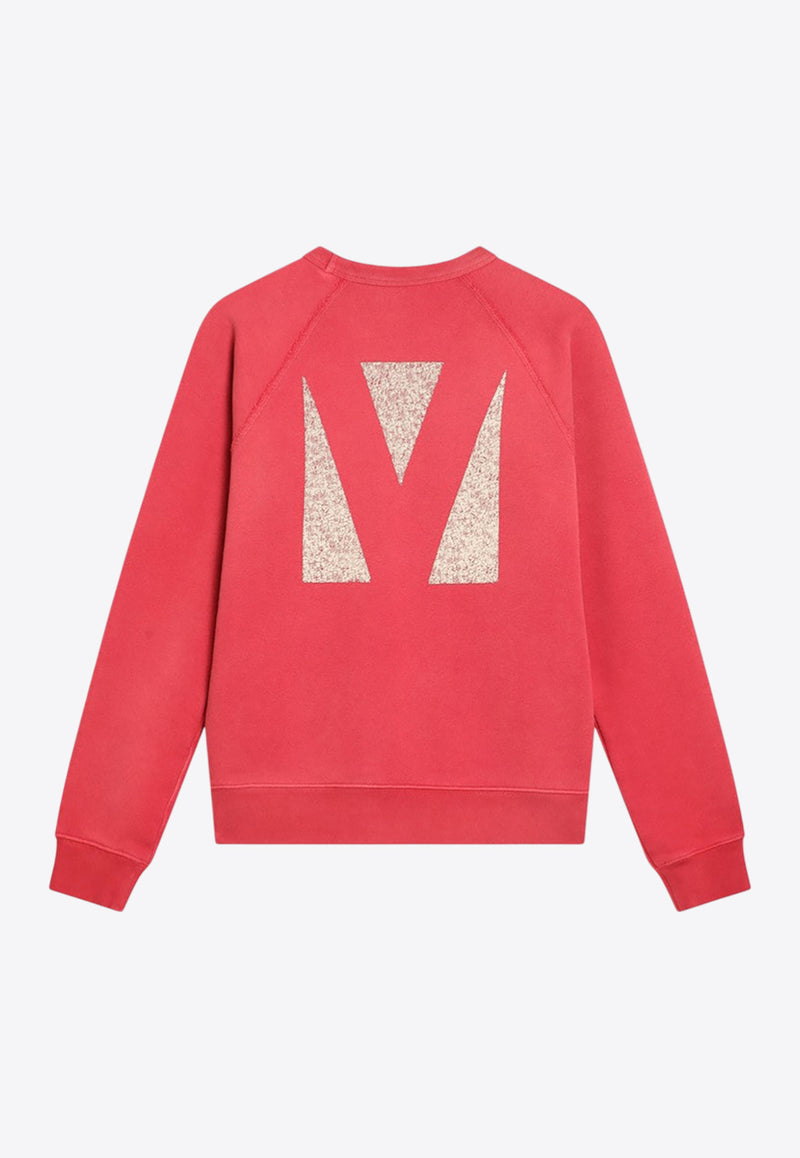 Valentino Chez Logo Vintage-Effect Sweatshirt Red 7B3MF24P9GM/R_VALE-BNA