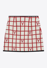 Valentino Check VLogo Mini Skirt Multicolor 7B3RADJ49JN/R_VALE-BRS