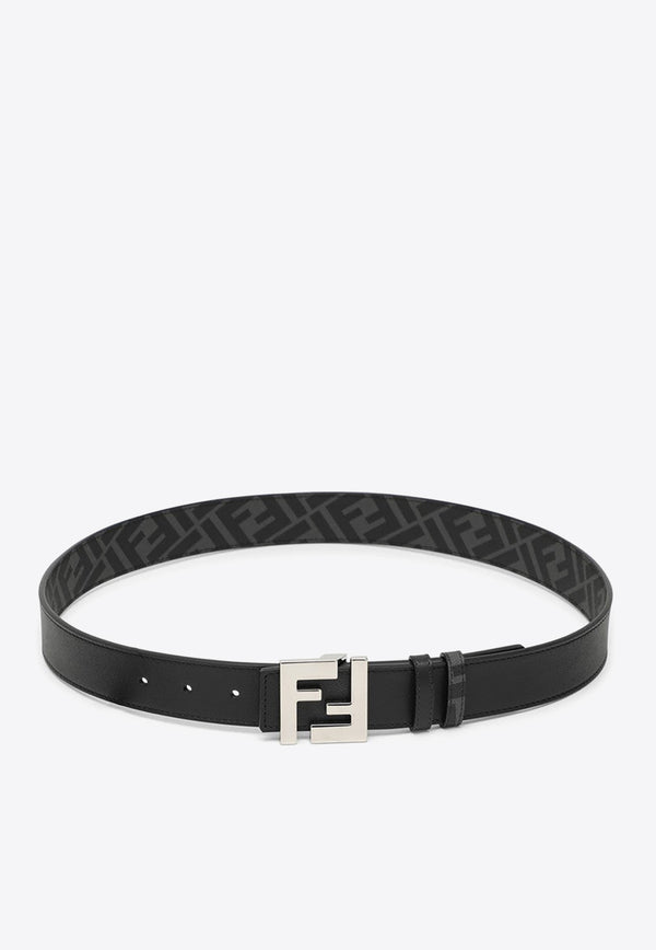 Fendi Reversible FF Monogram Leather Belt Black 7C0424AGR9/O_FENDI-F0GXN