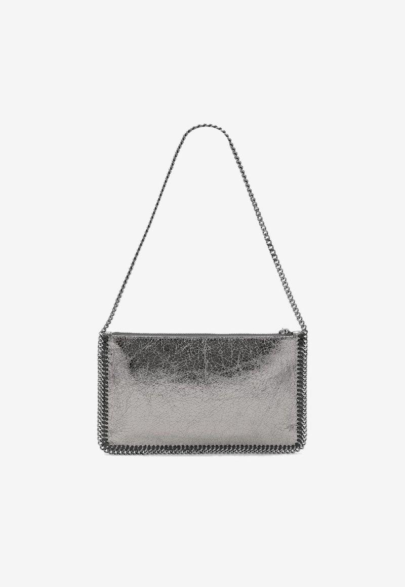 Stella McCartney Falabella Metallic Chain Clutch Silver 7P0076WP0587/R_STELL-1113