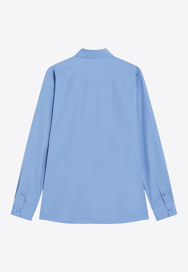 Valentino Long-Sleeved Buttoned Shirt Blue 7V0ABS20B57/R_VALE-DPQ