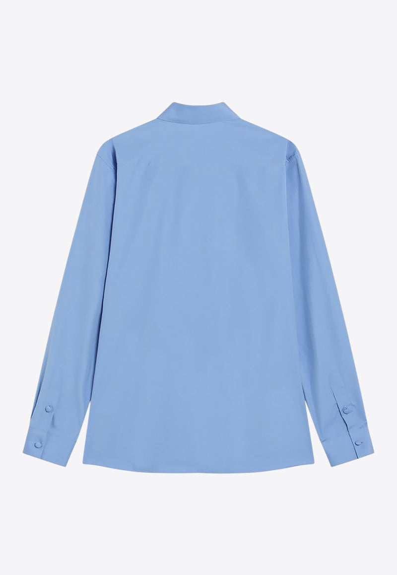 Valentino Long-Sleeved Buttoned Shirt Blue 7V0ABS20B57/R_VALE-DPQ
