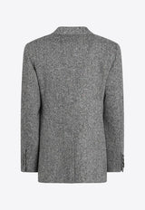 Valentino Wool Double-Breasted Jacket Gray 7V0CEJ25B4K/R_VALE-0AN