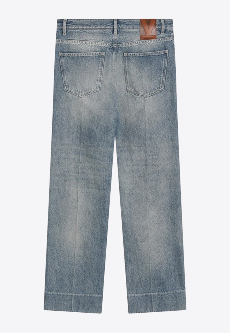 Valentino Washed Straight-Leg Jeans Blue 7V0DE05AB5F/R_VALE-558