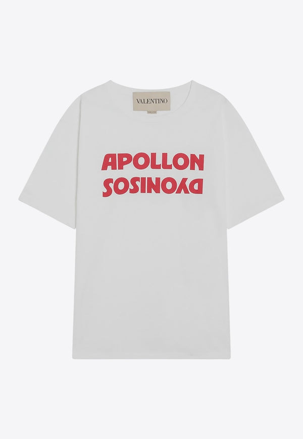 Valentino Apollon/Dyonisos Print T-Shirt White 7V0MG16PB6E/R_VALE-A33