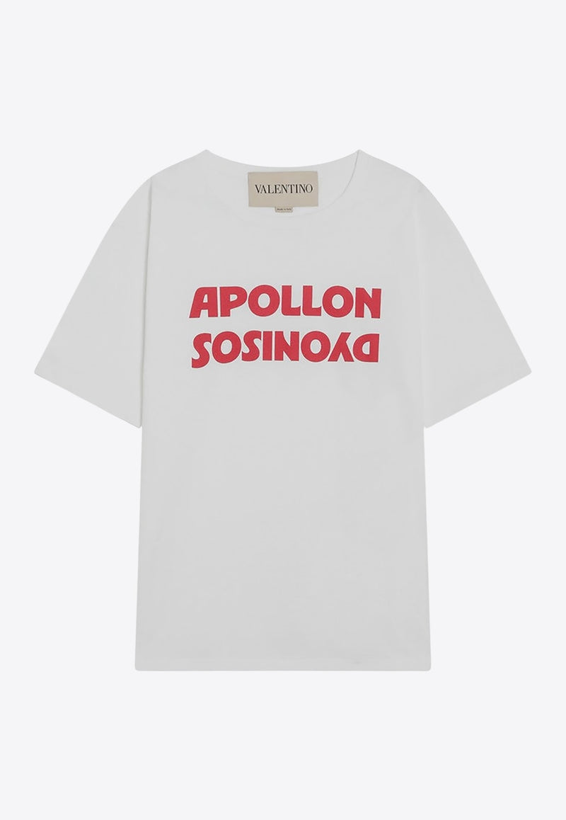 Valentino Apollon/Dyonisos Print T-Shirt White 7V0MG16PB6E/R_VALE-A33