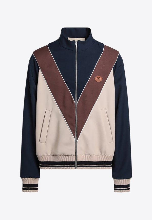 Valentino VLogo Patch Zip-Up Sweatshirt Multicolor 7V3MF29LAYY/R_VALE-CPU