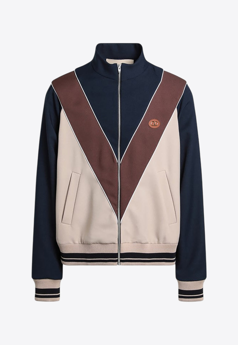 Valentino VLogo Patch Zip-Up Sweatshirt Multicolor 7V3MF29LAYY/R_VALE-CPU