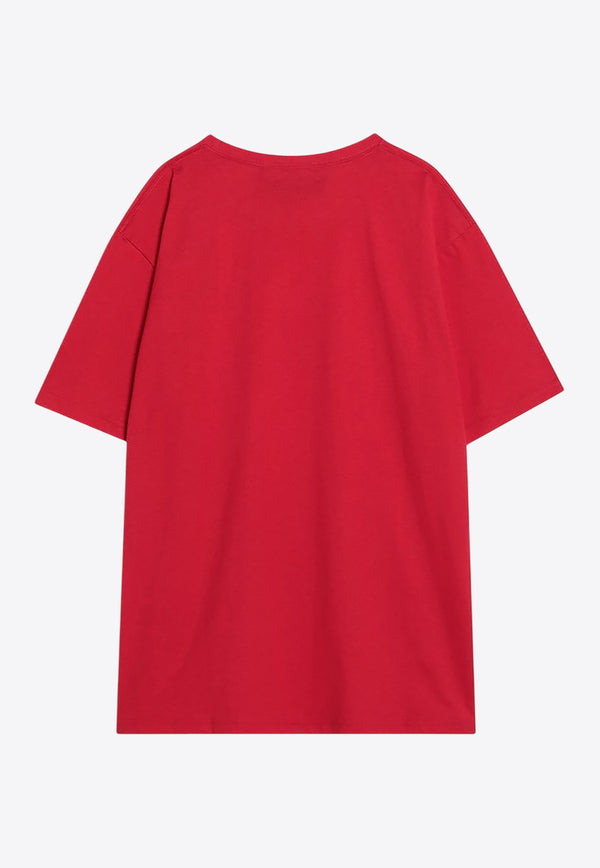 Valentino Le Chat De La Maison Print T-shirt 7V3MG16PB32/R_VALE-BR3 Red