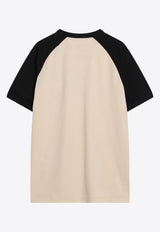 Valentino Chez Logo Print T-shirt Beige 7V3MG17DAYC/R_VALE-QT3